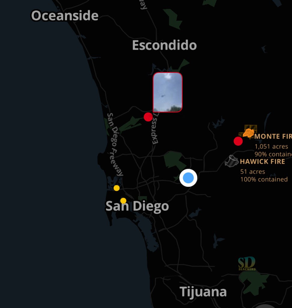 Citizen app showing activity in the San Diego area